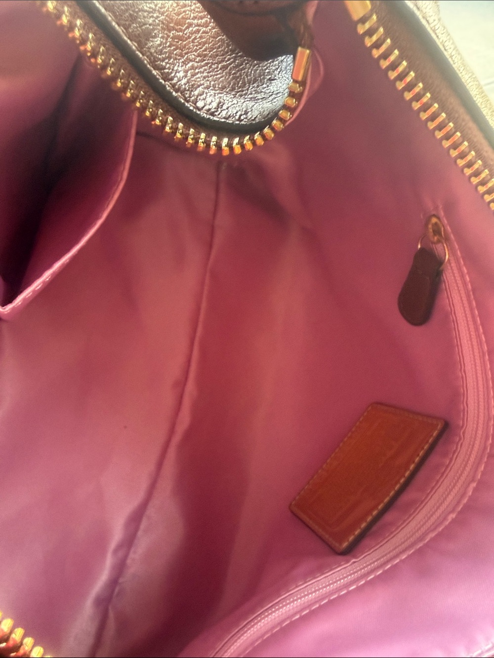🤎14304 Madison Hailey Walnut Leather Satchel Coach Brown Leather Shoulder Bag - Picture 11 of 14